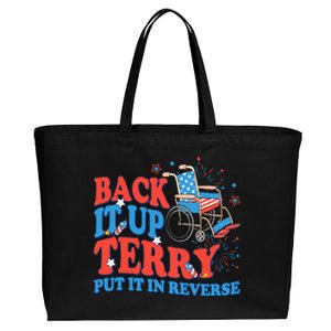 Back It Up Terry Put It In Reverse 4th Of July Fireworks Cotton Canvas Jumbo Tote