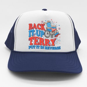 Back It Up Terry Put It In Reverse 4th Of July Fireworks Trucker Hat