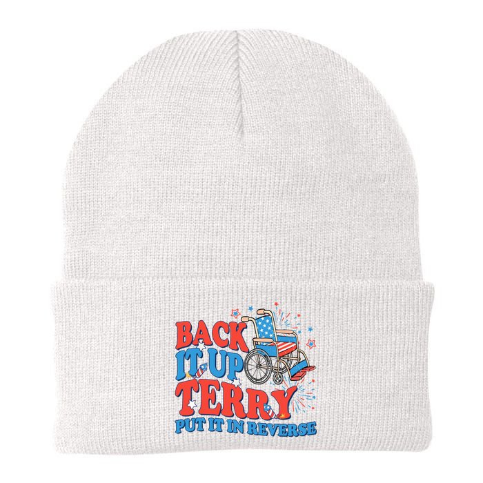 Back It Up Terry Put It In Reverse 4th Of July Fireworks Knit Cap Winter Beanie