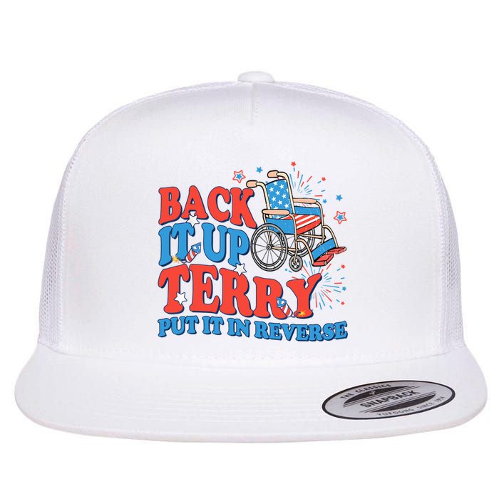 Back It Up Terry Put It In Reverse 4th Of July Fireworks Flat Bill Trucker Hat