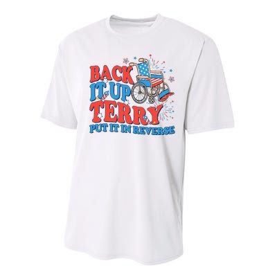 Back It Up Terry Put It In Reverse 4th Of July Fireworks Performance Sprint T-Shirt