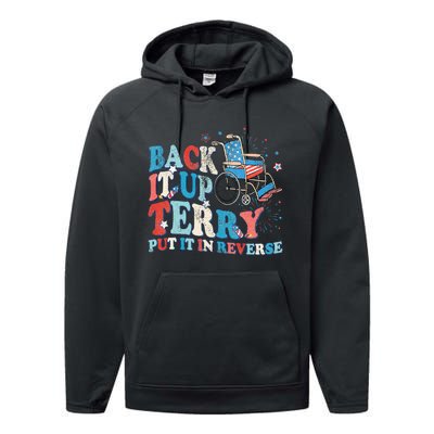 Back It Up Terry Put It In Reverse 4th Of July Fireworks Performance Fleece Hoodie