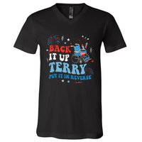 Back It Up Terry Put It In Reverse 4th Of July V-Neck T-Shirt