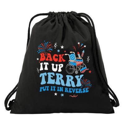 Back It Up Terry Put It In Reverse 4th Of July Drawstring Bag
