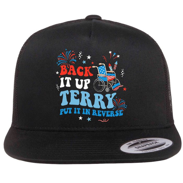 Back It Up Terry Put It In Reverse 4th Of July Flat Bill Trucker Hat