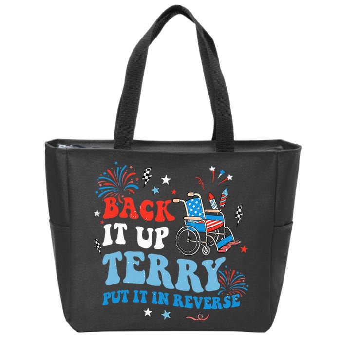 Back It Up Terry Put It In Reverse 4th Of July Zip Tote Bag