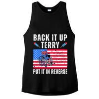 Back It Up Terry Put It In Reverse 4th Of July Usa Ladies PosiCharge Tri-Blend Wicking Tank
