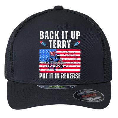 Back It Up Terry Put It In Reverse 4th Of July Usa Flexfit Unipanel Trucker Cap