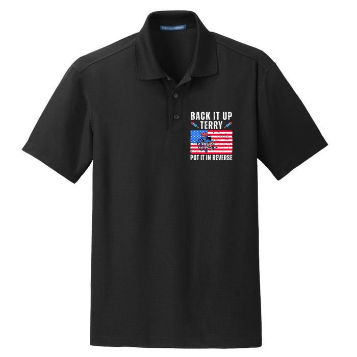 Back It Up Terry Put It In Reverse 4th Of July Usa Dry Zone Grid Polo