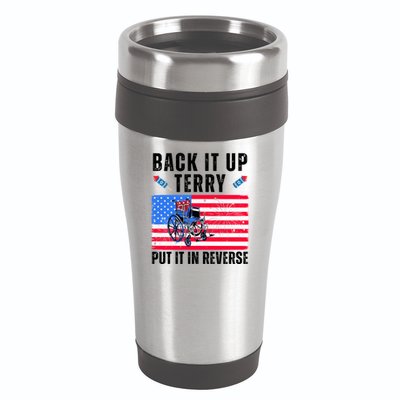 Back It Up Terry Put It In Reverse 4th Of July Usa 16oz Travel Tumbler