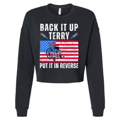 Back It Up Terry Put It In Reverse 4th Of July Usa Cropped Pullover Crew