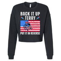 Back It Up Terry Put It In Reverse 4th Of July Usa Cropped Pullover Crew