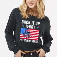 Back It Up Terry Put It In Reverse 4th Of July Usa Cropped Pullover Crew