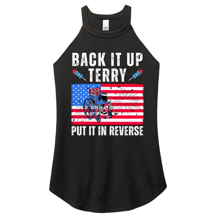 Back It Up Terry Put It In Reverse 4th Of July Usa Women's Perfect Tri Rocker Tank