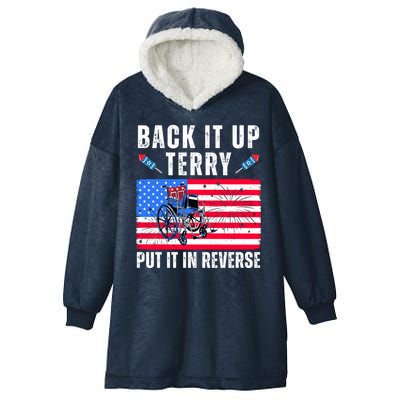 Back It Up Terry Put It In Reverse 4th Of July Usa Hooded Wearable Blanket