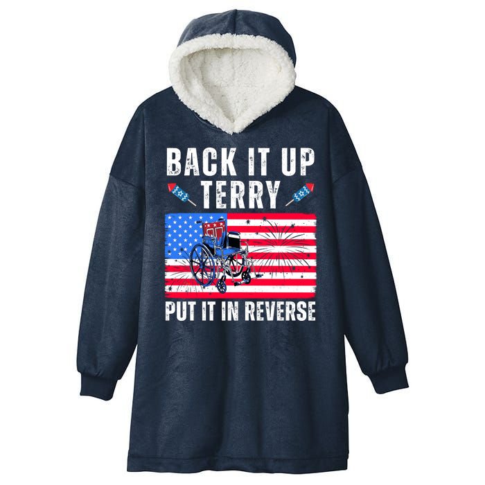 Back It Up Terry Put It In Reverse 4th Of July Usa Hooded Wearable Blanket