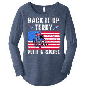 Back It Up Terry Put It In Reverse 4th Of July Usa Women's Perfect Tri Tunic Long Sleeve Shirt