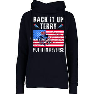 Back It Up Terry Put It In Reverse 4th Of July Usa Womens Funnel Neck Pullover Hood