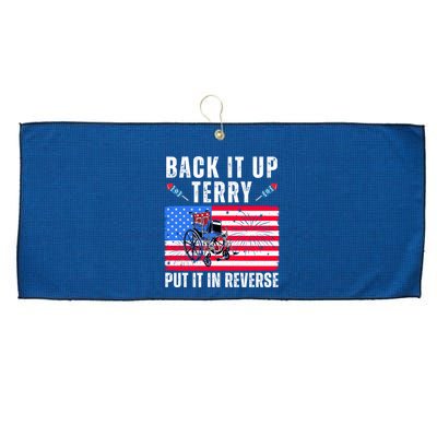 Back It Up Terry Put It In Reverse 4th Of July Usa Large Microfiber Waffle Golf Towel
