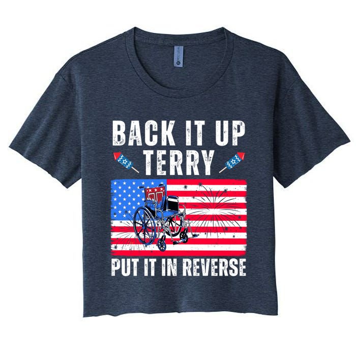 Back It Up Terry Put It In Reverse 4th Of July Usa Crop Top