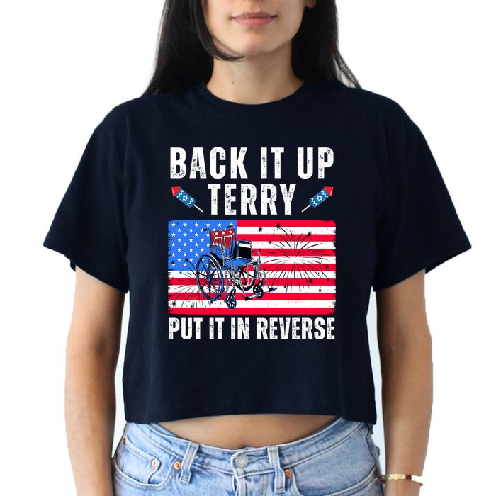 Back It Up Terry Put It In Reverse 4th Of July Usa Crop Top