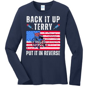 Back It Up Terry Put It In Reverse 4th Of July Usa Ladies Long Sleeve Shirt