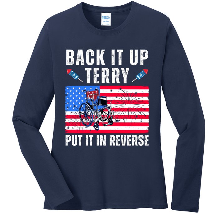 Back It Up Terry Put It In Reverse 4th Of July Usa Ladies Long Sleeve Shirt
