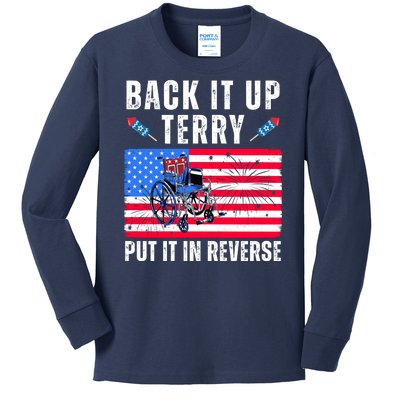 Back It Up Terry Put It In Reverse 4th Of July Usa Kids Long Sleeve Shirt