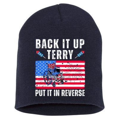 Back It Up Terry Put It In Reverse 4th Of July Usa Short Acrylic Beanie