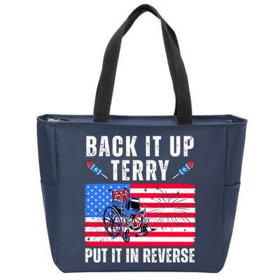 Back It Up Terry Put It In Reverse 4th Of July Usa Zip Tote Bag