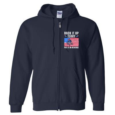 Back It Up Terry Put It In Reverse 4th Of July Usa Full Zip Hoodie
