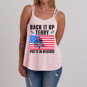 Back It Up Terry Put It In Reverse 4th Of July Usa Women's Strappy Tank