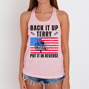 Back It Up Terry Put It In Reverse 4th Of July Usa Women's Knotted Racerback Tank