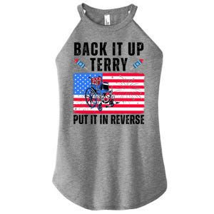 Back It Up Terry Put It In Reverse 4th Of July Usa Women's Perfect Tri Rocker Tank