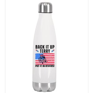 Back It Up Terry Put It In Reverse 4th Of July Usa Stainless Steel Insulated Water Bottle