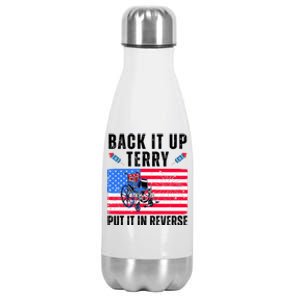 Back It Up Terry Put It In Reverse 4th Of July Usa Stainless Steel Insulated Water Bottle