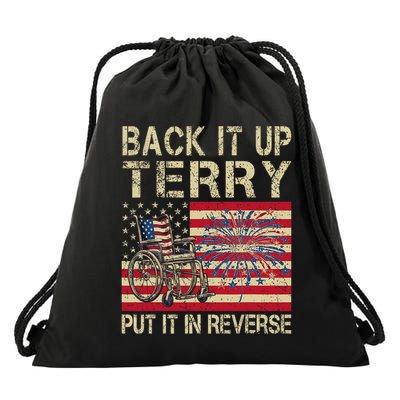 Back It Up Terry Put It In Reverse Firework Usa 4th Of July Drawstring Bag