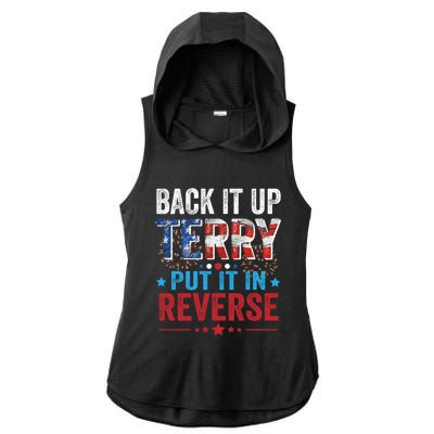 Back It Up Terry Put It In Reverse 4th Of July Funny Great Gift Ladies PosiCharge Tri-Blend Wicking Draft Hoodie Tank