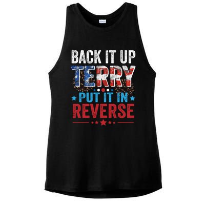 Back It Up Terry Put It In Reverse 4th Of July Funny Great Gift Ladies PosiCharge Tri-Blend Wicking Tank