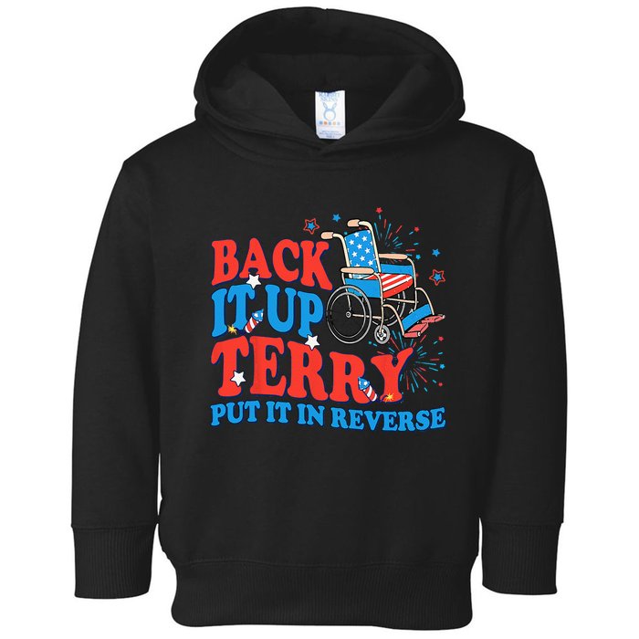 Back It Up Terry Put It In Reverse 4th Of July Fireworks Toddler Hoodie