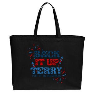 Back It Up Terry Put It In Reverse 4th Of July Fireworks Cotton Canvas Jumbo Tote