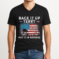 Back It Up Terry Put It In Reverse Firework 4th Of July V-Neck T-Shirt