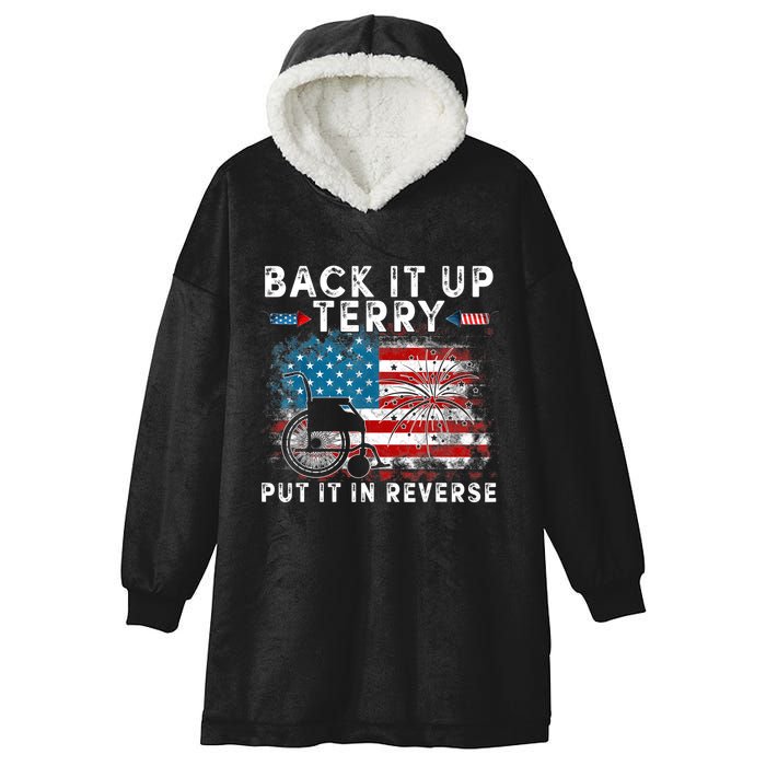 Back It Up Terry Put It In Reverse Firework 4th Of July Hooded Wearable Blanket