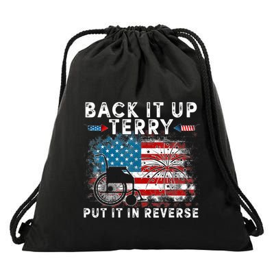 Back It Up Terry Put It In Reverse Firework 4th Of July Drawstring Bag
