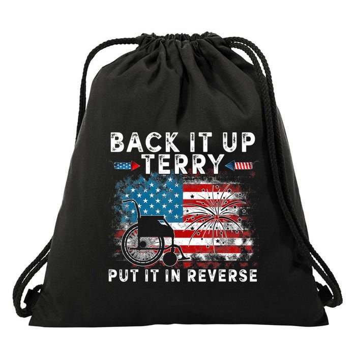 Back It Up Terry Put It In Reverse Firework 4th Of July Drawstring Bag