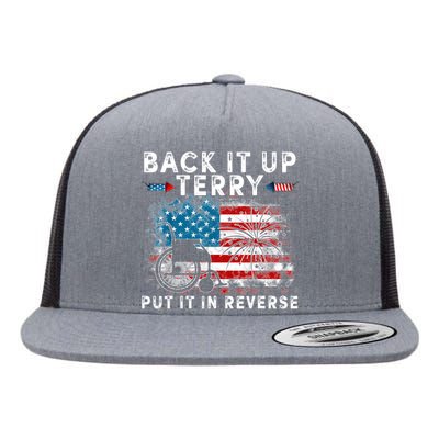 Back It Up Terry Put It In Reverse Firework 4th Of July Flat Bill Trucker Hat