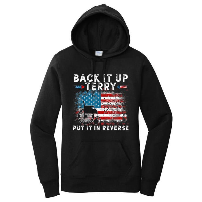 Back It Up Terry Put It In Reverse Firework 4th Of July Women's Pullover Hoodie