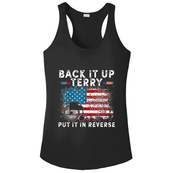 Back It Up Terry Put It In Reverse Firework 4th Of July Ladies PosiCharge Competitor Racerback Tank