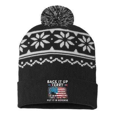 Back It Up Terry Put It In Reverse Firework 4th Of July USA-Made Snowflake Beanie