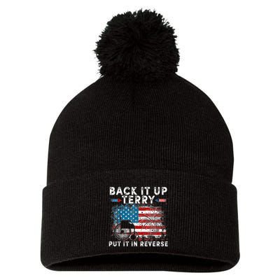 Back It Up Terry Put It In Reverse Firework 4th Of July Pom Pom 12in Knit Beanie